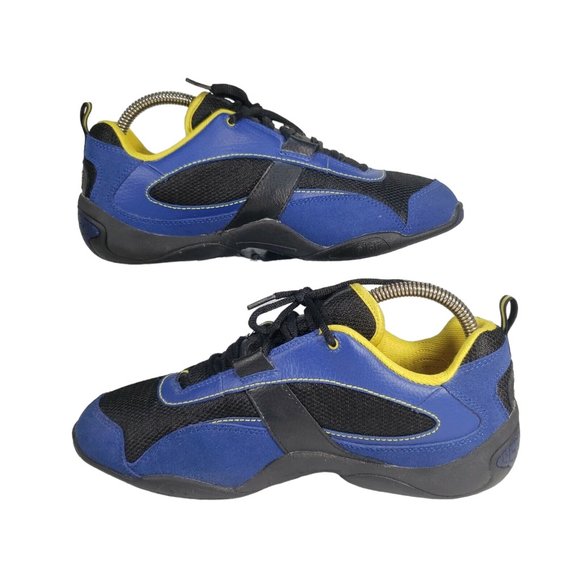 Piloti Driving Shoes Sporty Monterey Blue Suede Yellow Black Rubber-Soles - Picture 4 of 8
